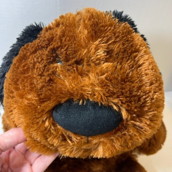 Spark Create Imagine Big 18" Brown Black Puppy Dog Plush Stuffed Animal Soft - Picture 6 of 13